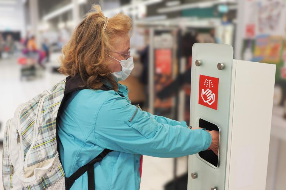 Mask-wearing and disinfecting your hands are mandatory in several country's supermarkets during the coronavirus pandemic.