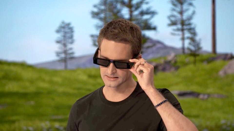 CEO of Snap Inc. Evan Spiegel presents at the livestreamed Snap Partner Summit 2022 on April 28, 2022.