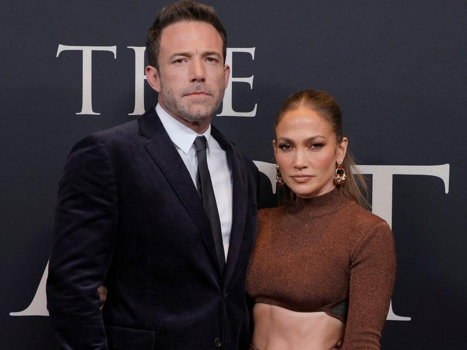 Ben Affleck and Jennifer Lopez at the NYC premiere of "The Last Duel" in October 2021.