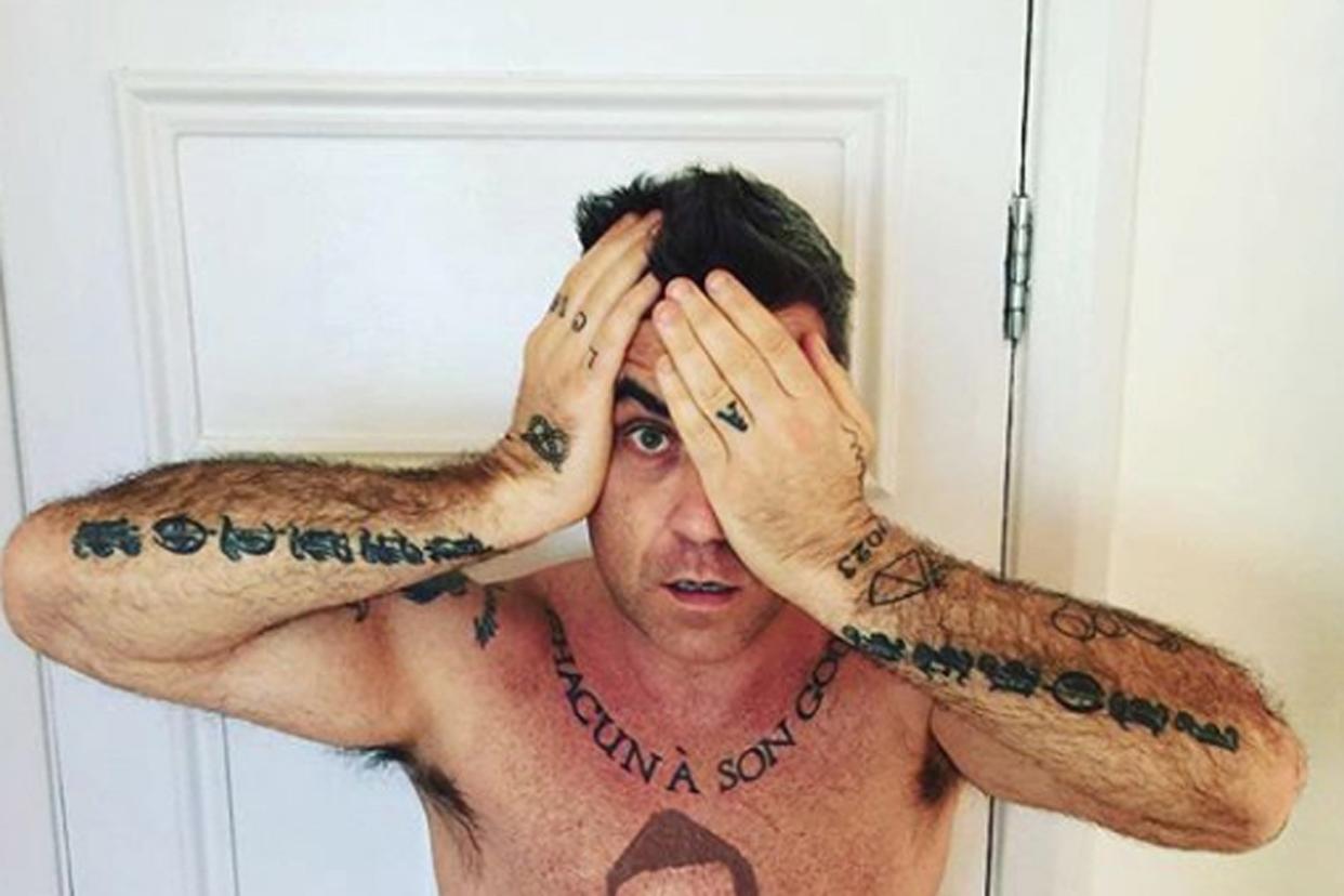 UH OH: Robbie Williams sparked chatter among fans with his latest Instagram upload: Instagram / Robbie Williams