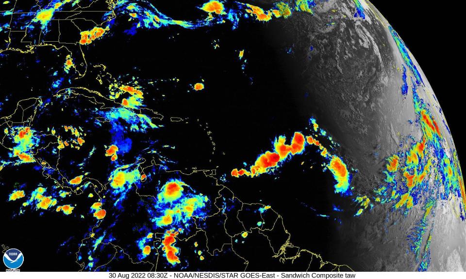 Tropical conditions 5 a.m. Aug. 30, 2022.