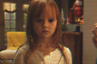 <p>After she moves into a new house with her parents in this fall’s horror sequel 'Paranormal Activity — The Ghost Dimension,’ little Leila (played by Ivy George) starts talking to an imaginary friend named Toby. But we soon realize: Toby’s no friend at all. (Photo: Everett)<br></p>