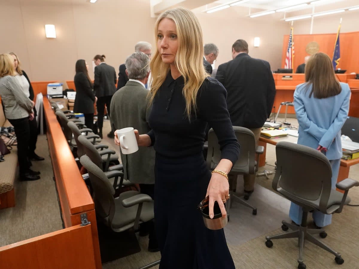 Gwyneth Paltrow exits the courtroom on 24 March 2023, in Park City, Utah (Rick Bowmer–Pool/Getty Images)