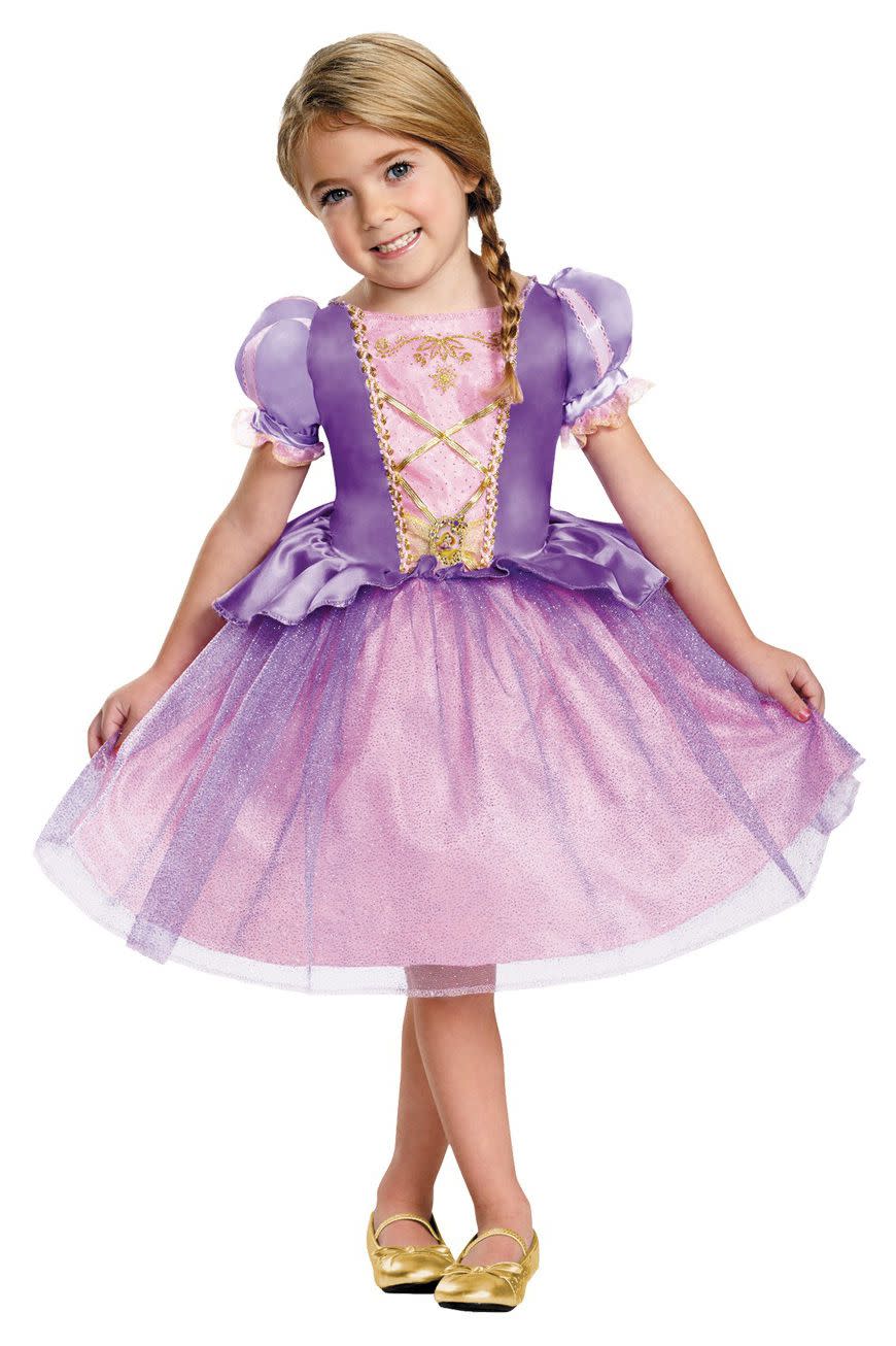 <p><strong>Disguise</strong></p><p>target.com</p><p><strong>$27.49</strong></p><p><a rel="nofollow noopener" href="https://www.target.com/p/rapunzel-classic-toddler-costume/-/A-52739359" target="_blank" data-ylk="slk:SHOP NOW;elm:context_link;itc:0;sec:content-canvas" class="link ">SHOP NOW</a></p><p>She won't be able to stop twirling around in this <a rel="nofollow noopener" href="https://www.redbookmag.com/life/friends-family/g13078535/popular-kids-halloween-costumes/" target="_blank" data-ylk="slk:pretty princess costume;elm:context_link;itc:0;sec:content-canvas" class="link ">pretty princess costume</a>. </p>