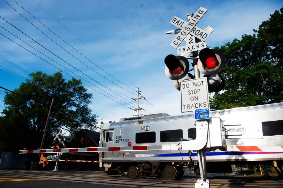 NJ Transit trains run on time in Fair Lawn, N.J. on Monday June 20, 2022. A federal judge ordered members of a union which includes the majority of NJ Transit's locomotive engineers to "cease and desist" any activity related to work stoppage and the union is temporarily barred from instigating any future strikes of NJ Transit locomotive engineers.