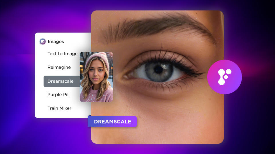 Dreamscale allows users to dramatically increase the size and image quality of AI-generated images, adding greater depth and detail to images created with less robust generative image models.