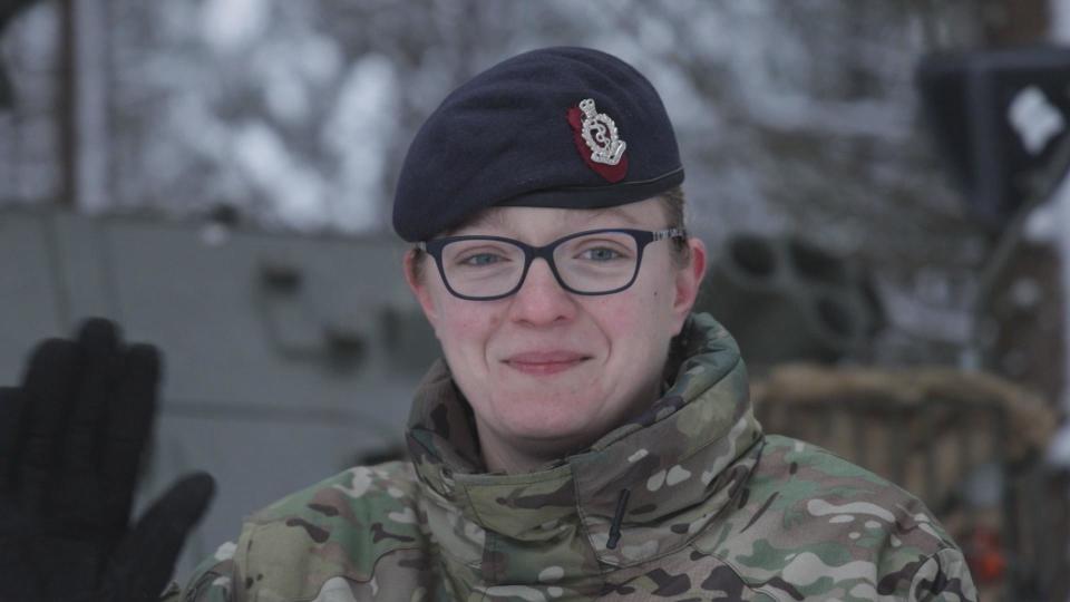Sergeant Shannon Bennett, mother of a three-year-old daughter, will be reading from her Nato base in Estonia (BBC/CBeebies/PA)