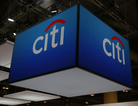 FILE PHOTO: The Citigroup Inc (Citi) logo is seen at the SIBOS banking and financial conference in Toronto, Ontario, Canada October 19, 2017. Picture taken October 19, 2017. REUTERS/Chris Helgren