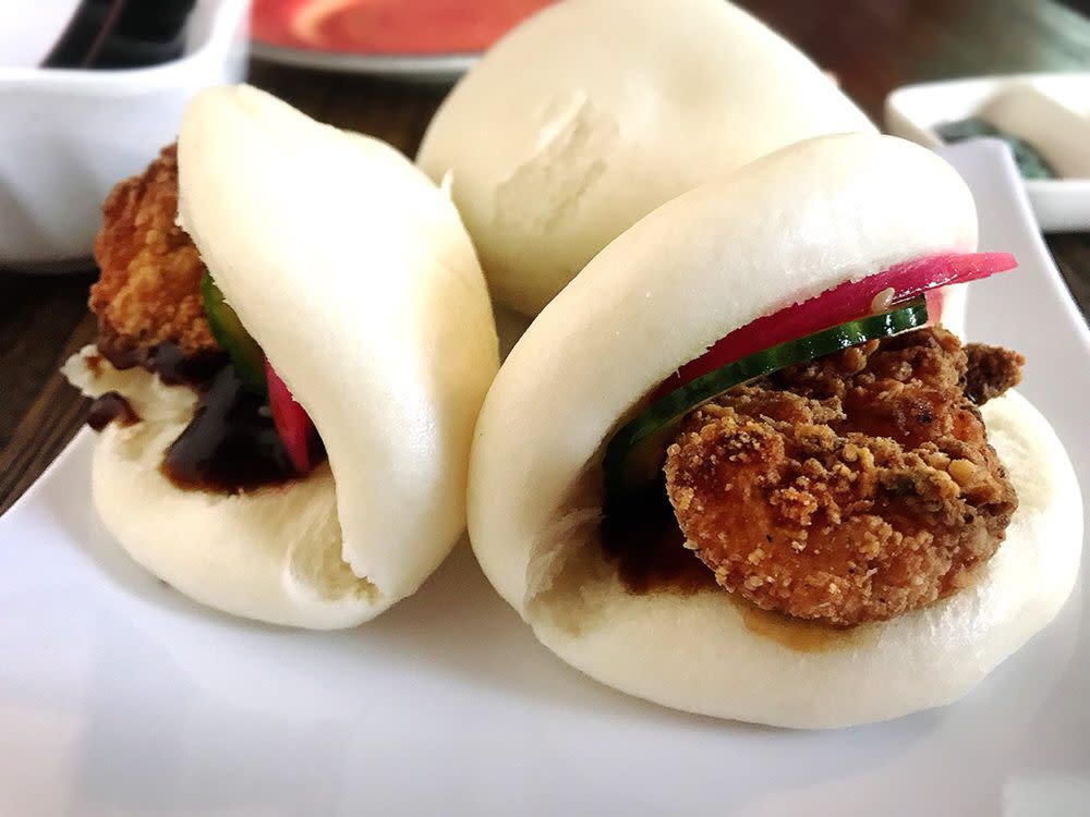 fried chicken bao from Chik’n & Mi Louisville