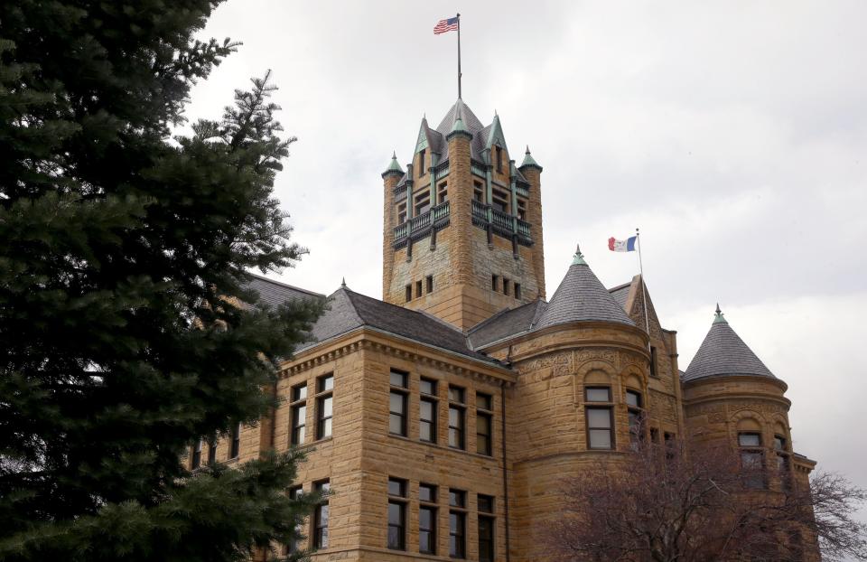 Johnson County’s courthouse is pictured Thursday, March 14, 2024 in Iowa City, Iowa.