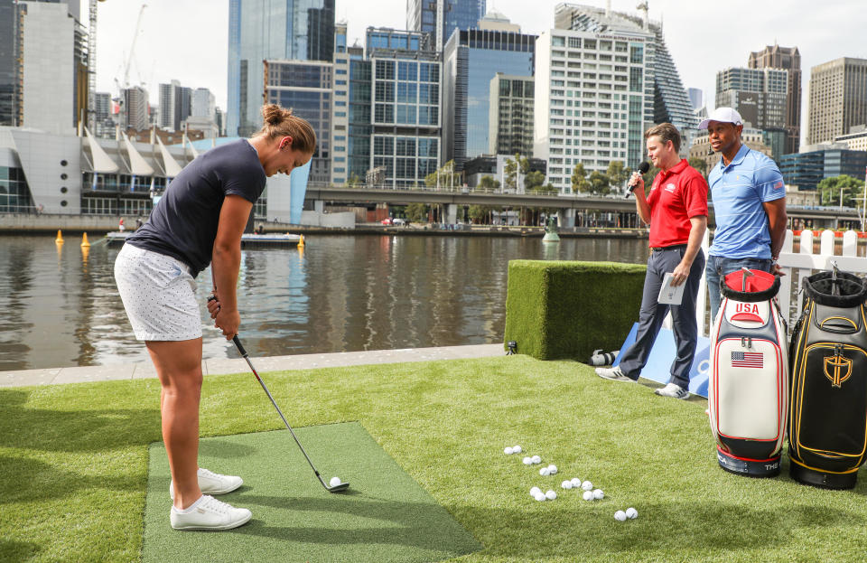 Ash Barty, pictured here at an event for the 2019 Presidents Cup in Melbourne.