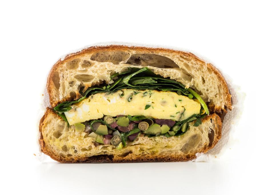 Frittata Sandwich with Olive Salad