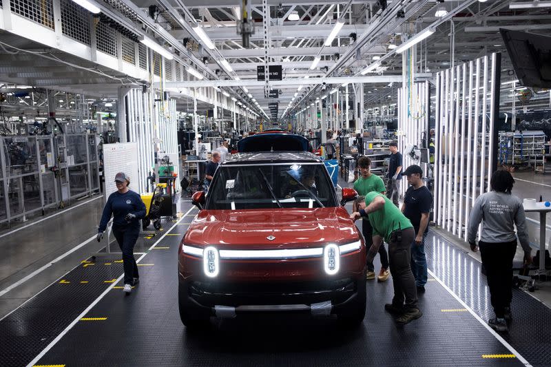 Electric auto maker Rivian's manufacturing facility in Normal