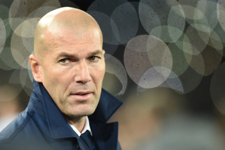 Real Madrid's head coach Zinedine Zidane, seen ahead of their UEFA Champions League match against Napoli, at the San Paolo stadium in Naples, on March 7, 2017