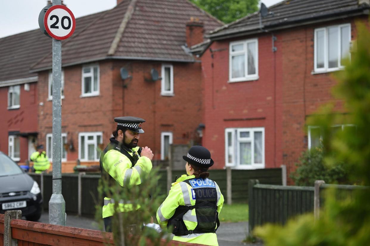 Police in Fallowfield, south Manchester: AFP/Getty Images