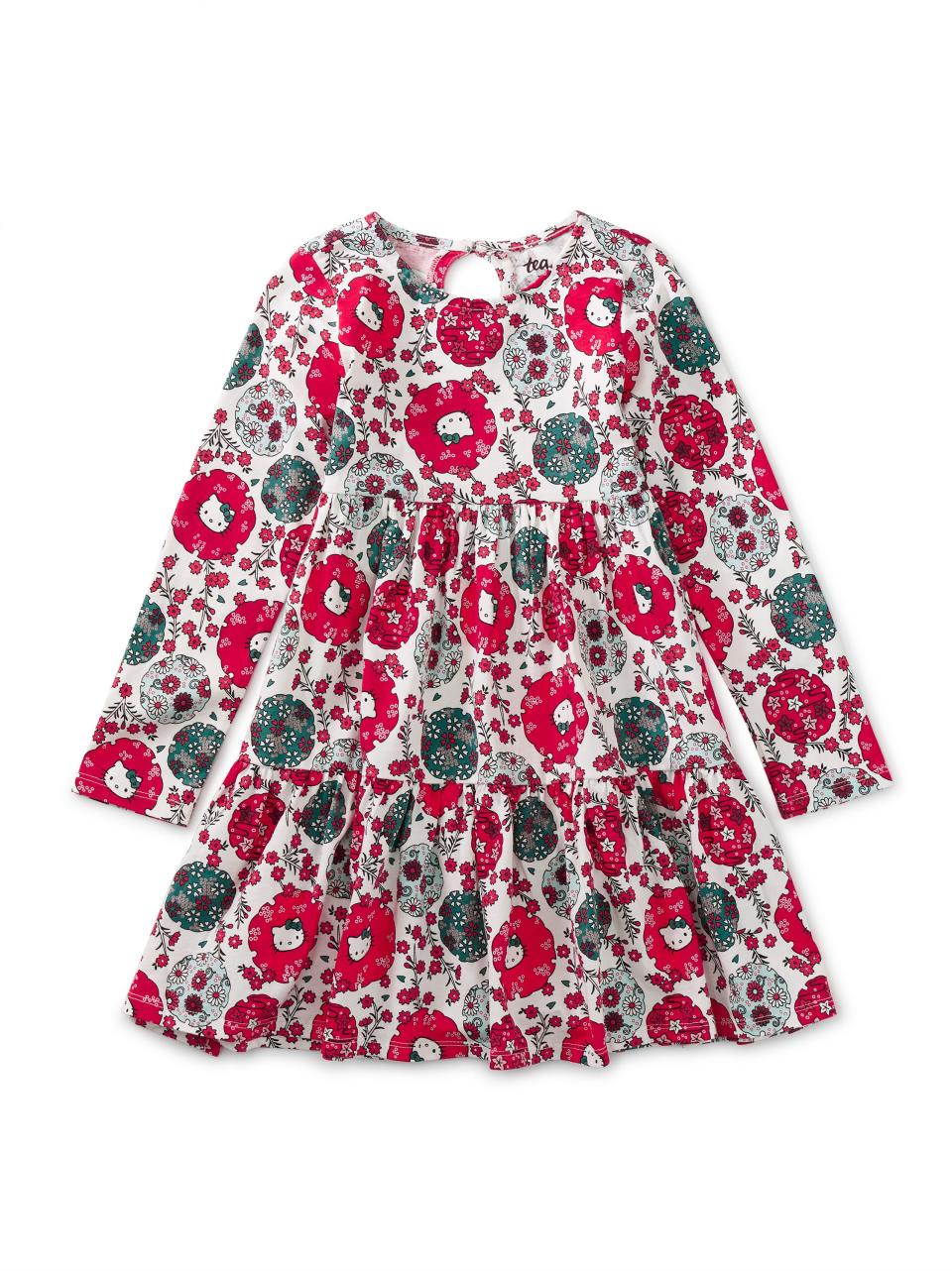 25) Hello Kitty Tiered Skirt Dress