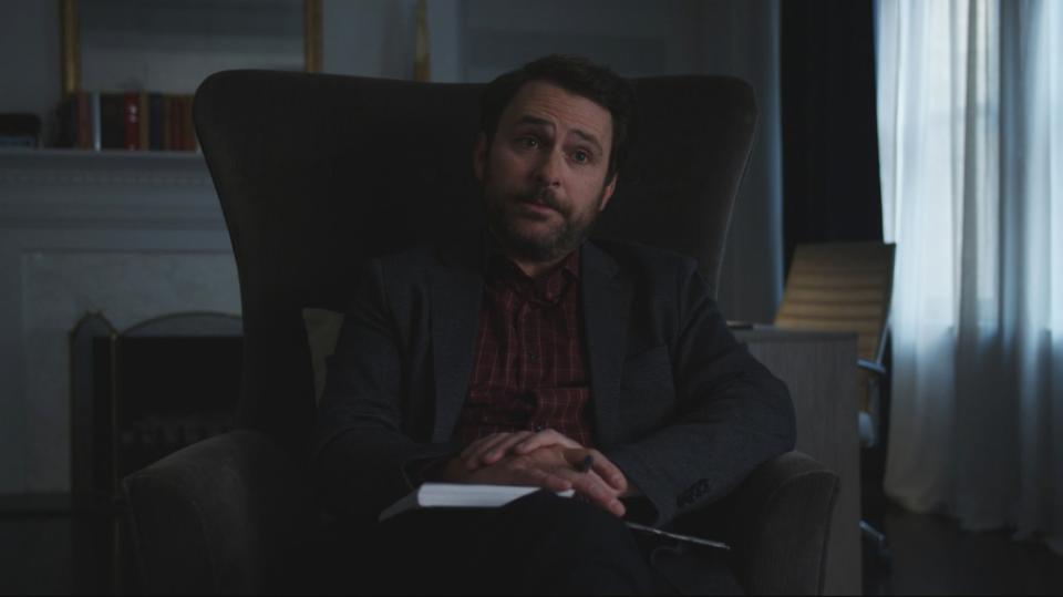 BUPKIS -- "The Picture" Episode 104 -- Pictured: Charlie Day as Glen Rossi (Photo by: Peacock)