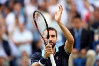 Tennis - Aegon Championships - Queen’s Club, London, Britain - June 24, 2017 Croatia's Marin Cilic celebrates after winning his match against Luxembourg's Gilles Muller during the semi finals Action Images via Reuters/Tony O'Brien