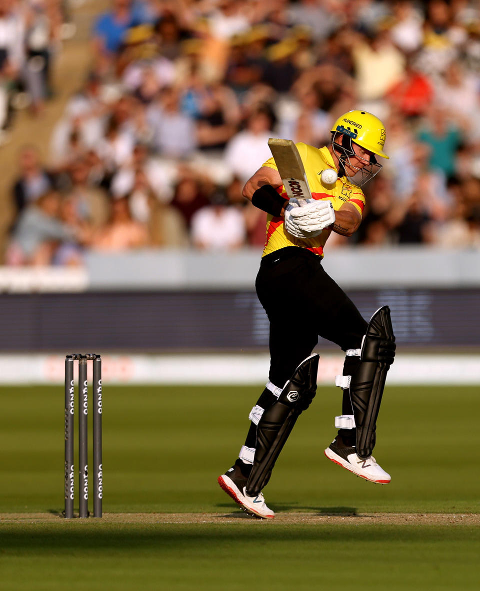 <p>Trent Rockets' D'Arcy Short during The Hundred match at Lord's London. Picture date: Thursday July 29, 2021.</p>
