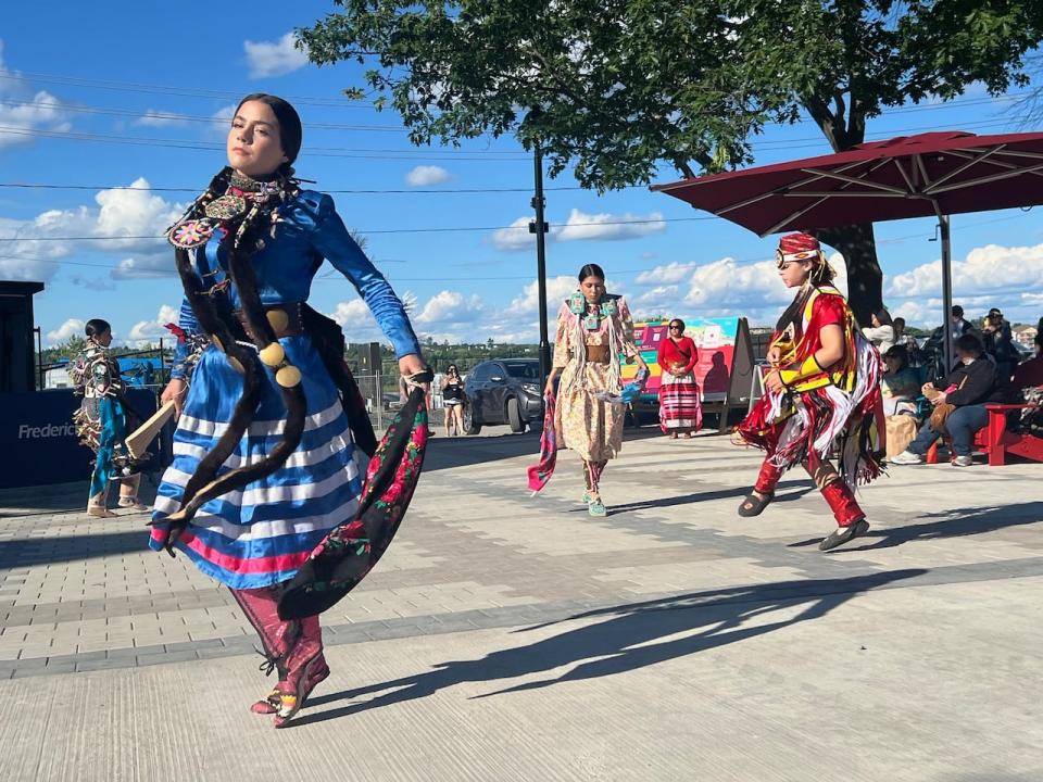 The Wolastoqiyik Dancers were one of the opening ceremonies to welcome the crowd to the newly opened space.