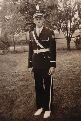 <p>Courtesy of LaVerne Biser</p> LaVerne Biser in his high school band uniform