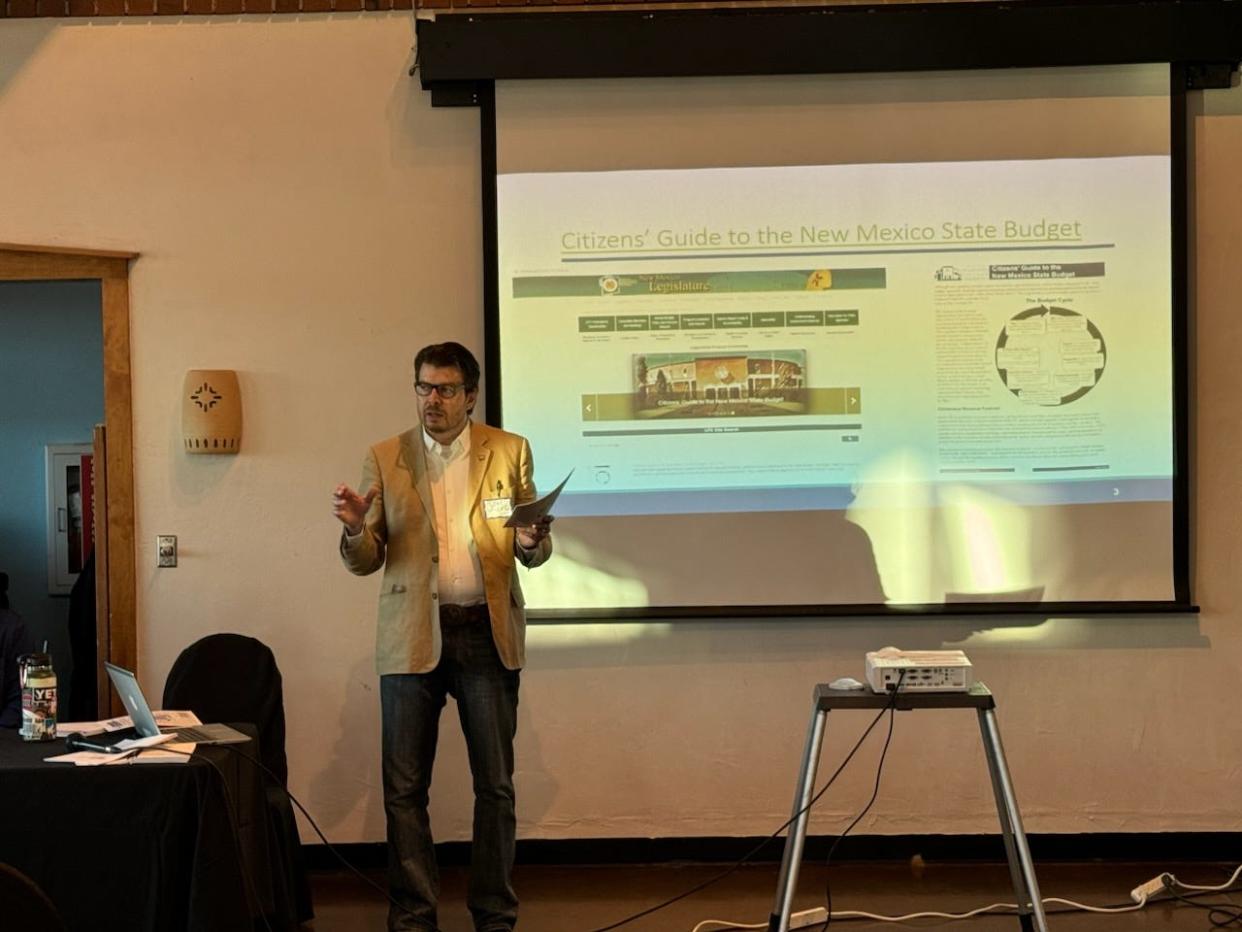 Jon Courtney, Ph.D. deputy director of the Legislative Finance committee on June 18, 2024 at a Town Hall hosted by New Mexico Foundation For Open Government.