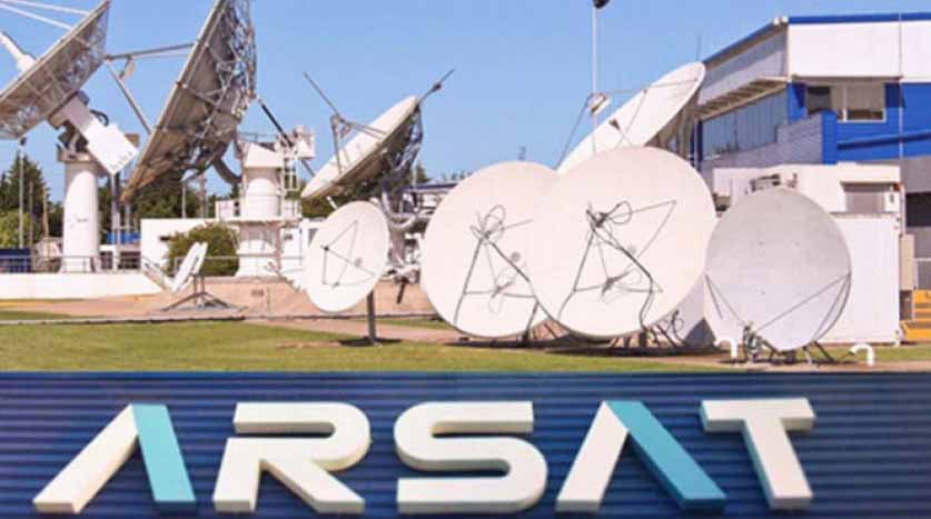 Antenas satelitales de Arsat.