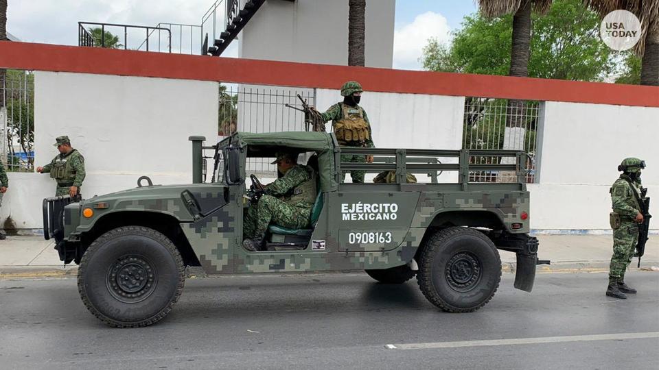 Mexican army soldiers search for four U.S. citizens kidnapped by gunmen at Matamoros, Mexico, Monday, March 6, 2023.