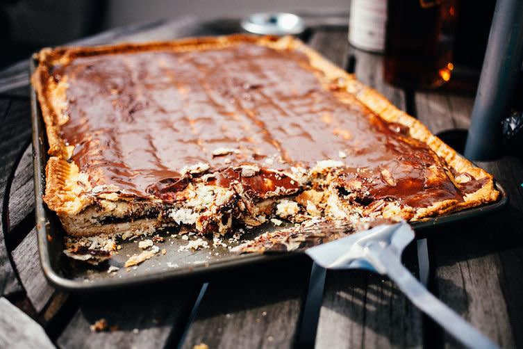 <strong>Get the <a href="http://food52.com/recipes/29229-s-mores-pop-tart-slab-pie" target="_blank">S'mores Pop-Tart Slab Pie recipe</a> from Crepesofwrath via Food52</strong>