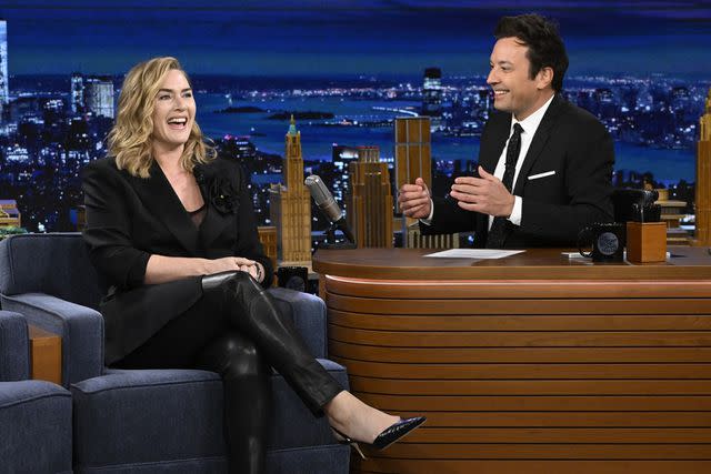 <p>Todd Owyoung/NBC via Getty Images</p> Kate Winslet on 'The Tonight Show Starring Jimmy Fallon'