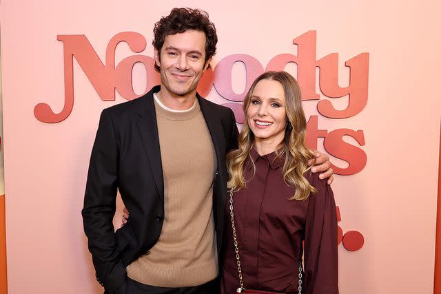 <p>Jamie McCarthy/Getty</p> Adam Brody and Kristen Bell