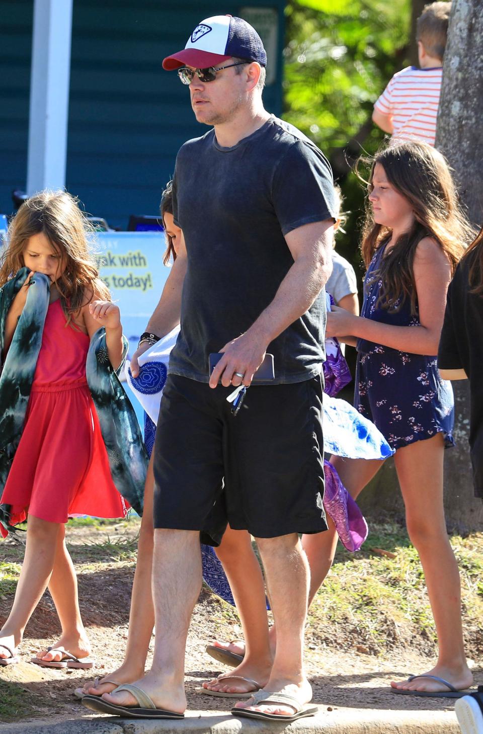 Matt Damon's family beach day in Byron Bay