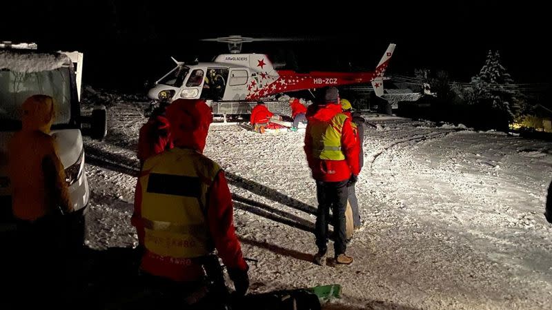 Rescue operation after six touring skiers went missing, in Evolene