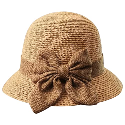 Women Cloche Hat 1920s Vintage Hat Summer Bowler Hat Sun Church Hat for Women