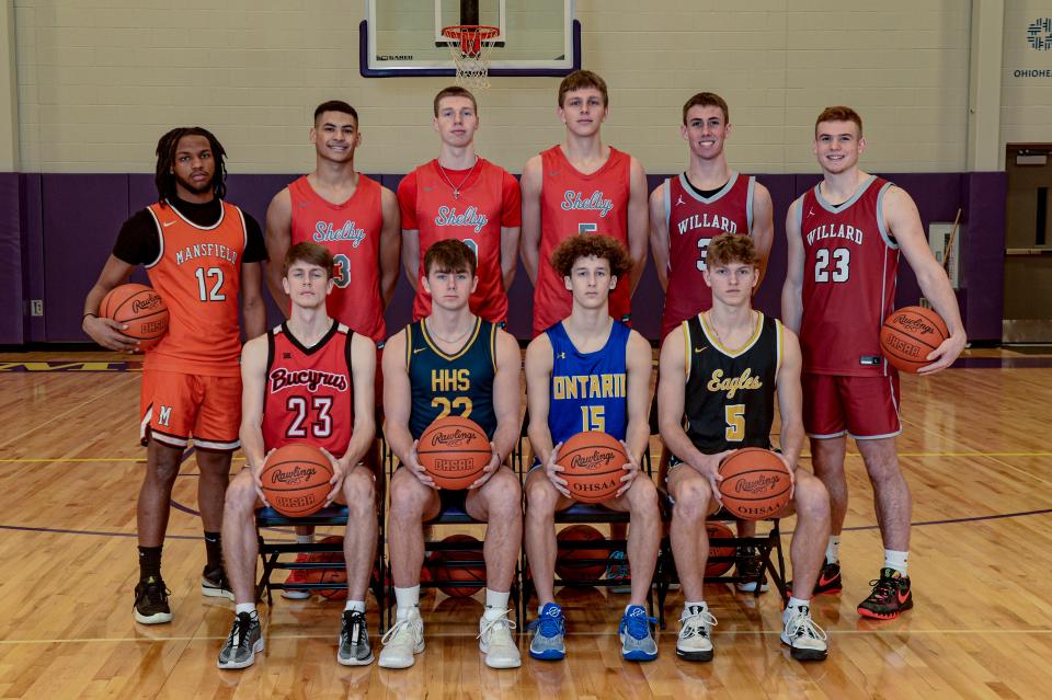 The 45th News Journal All-Star Classic North team consists of (back row, left to right) Karion Lindsay, Issaiah Ramsey, Casey Lantz, Alex Bruskotter, Max Dawson, Cam Robinson, (front row, left to right) Malachi Bayless, Braylen Jarvis, Grady Schroeder and Trevor Vogt. Not pictured is Elijah Chafin.