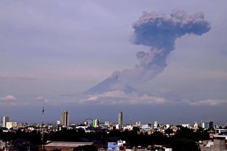 Mexico’s Popocatepetl volcano erupts, sending huge ash cloud 1.2km into sky