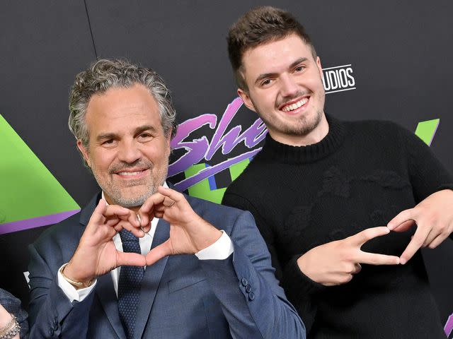 <p>Axelle/Bauer-Griffin/FilmMagic</p> Mark Ruffalo and his son Keen Ruffalo at Marvel Studios 'She-Hulk: Attorney At Law' Los Angeles premiere on August 2022