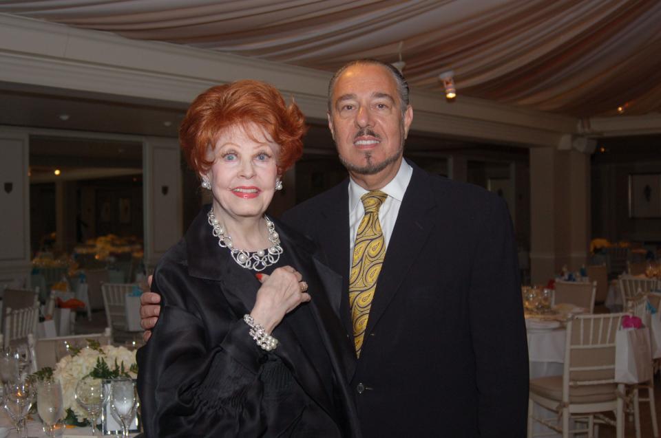 Arlene Dahl is shown with husband Mark Rosen at a Palm Beach event in 2013.