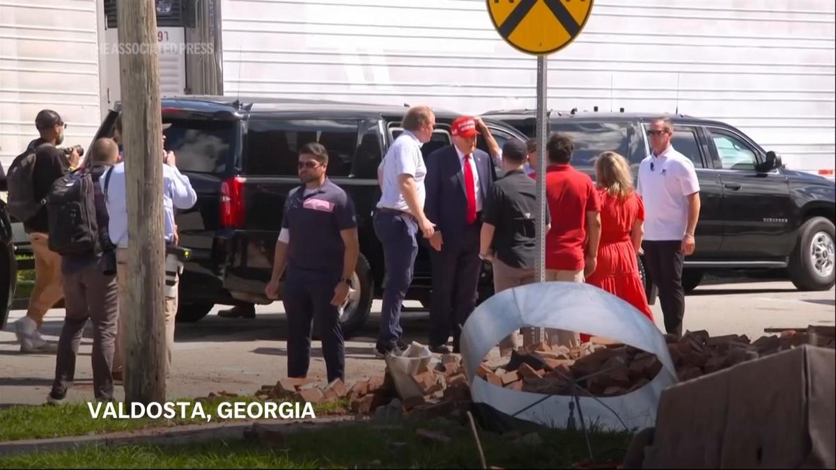 Trump visits hurricane damaged area in Georgia