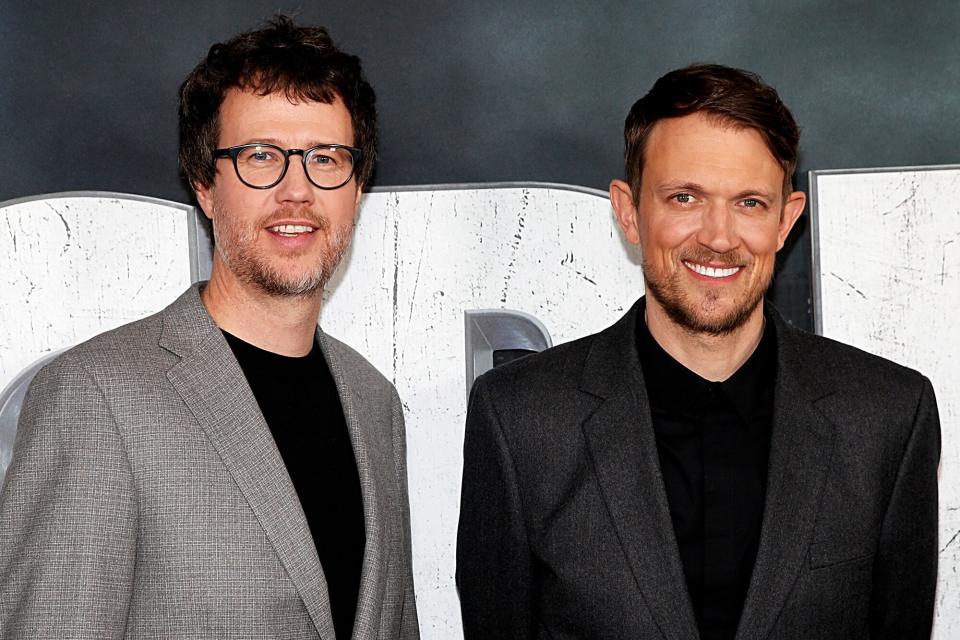 Tyler Gillett (L) and Matt Bettinelli-Olpin attend the world premiere of Paramount's "Scream VI" at AMC Lincoln Square Theater on March 06, 2023 in New York City.