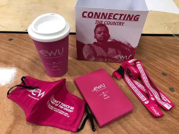 CWU freebie at Labour Party conference (Photo: HuffPost UK)