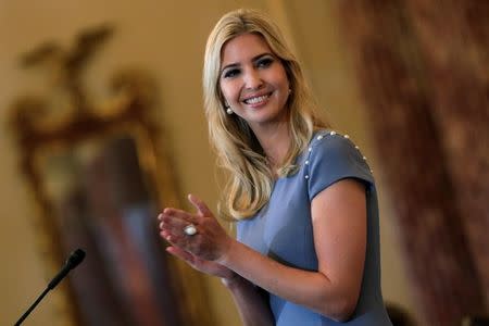 Ivanka Trump applauds at the 2017 Trafficking in Persons Report (TIP) Ceremony at the State Department in Washington, U.S., June 27, 2017. REUTERS/Yuri Gripas/Files