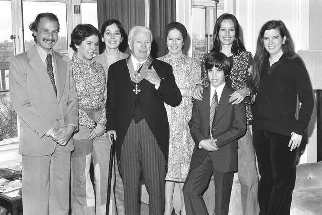 Sir Charlie Chaplin and family.