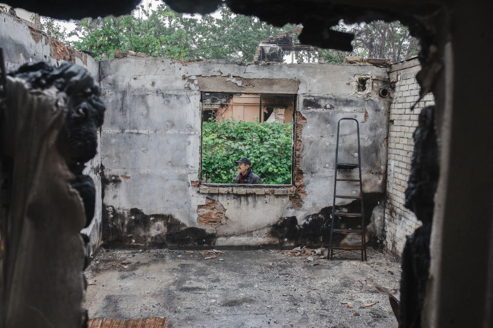 A view of destruction in Irpin, Ukraine on Sept. 18, 2022.<span class="copyright">Gian Marco Benedetto—Anadolu Agency/Getty Images</span>