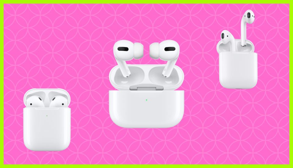 The three faces of Apple AirPods—all amazing and all on sale. (Photo: Apple)