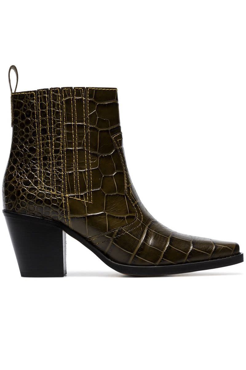 Callie Crocodile-Effect Boots