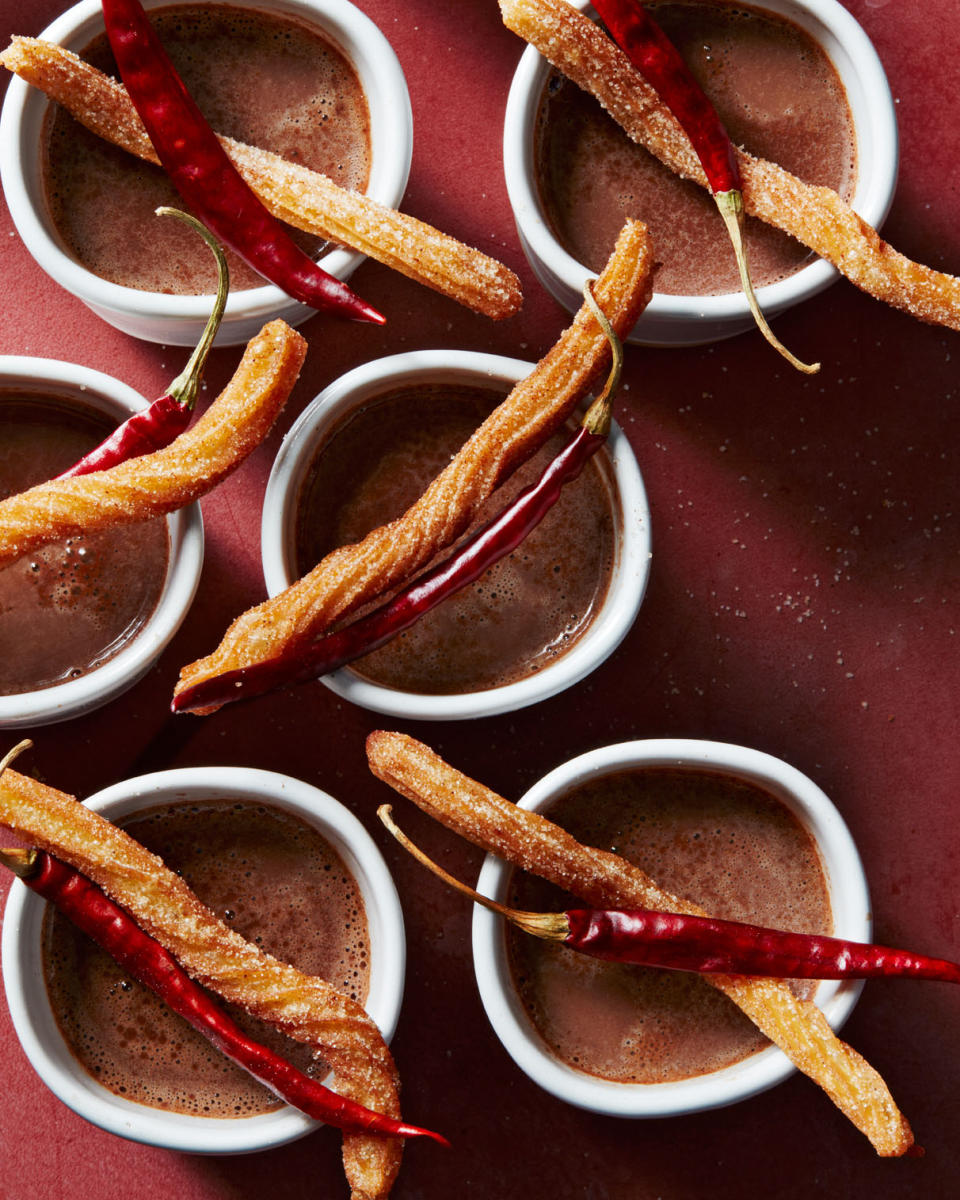 Spiced Churros with Mexican Hot Chocolate