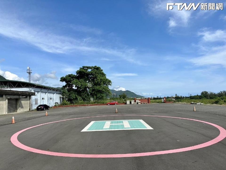 台鐵「最大的小站」加祿站，具有全台唯一車站直昇機停機坪。（圖／台鐵提供）