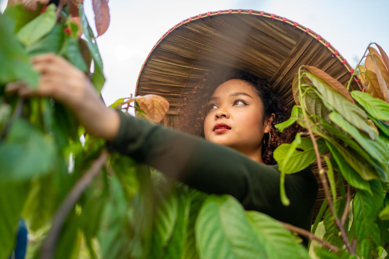 Louise Mabulo from San Fernando in the Philippines, founder of The Cacao Project, a social venture that helps Filipino farmers make a profit while working sustainably. (Photo from the UN courtesy of 50 Next)