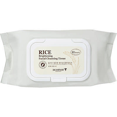 These cleansing tissues contain nutrient-rich rice bran water that easily and quickly removes makeup residue while brightening up dull skin. Get them <a href="http://www.ulta.com/rice-brightening-facial-cleansing-tissues?productId=xlsImpprod14431237" target="_blank">here</a>.